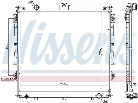 Радіатор охолоджування NISSENS 606523