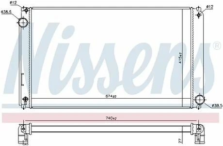 Радіатор охолодження LEXUSNX (AGZ10, AYZ10, ZGZ10) (14-)/RAV 4 IV (12-) NISSENS 606635