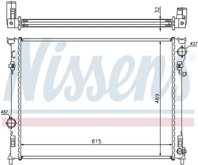 Радіатор системи охолодження NISSENS 61014A