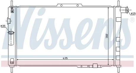 Радіатор охолодження DAEWOO ESPERO (94-) NISSENS 61656