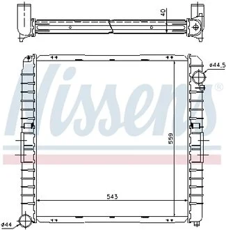 Радіатор системи охолодження NISSENS 62345A