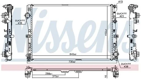 Радіатор охолодження NISSENS 627029