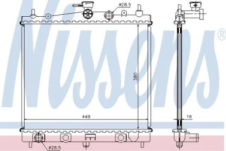 Радиатор охлаждения NISSENS 62902A