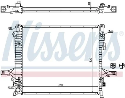 Радіатор системи охолодження NISSENS 65613A