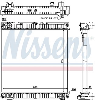 Радіатор системи охолодження, MAN TG-L (05-) NISSENS 67224A