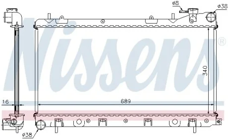 Радіатор охолоджування NISSENS 67704A