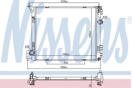 Радиатор охлаждения NISSENS 68788