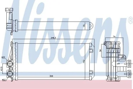 Радіатор обігріву салона NISSENS 707083