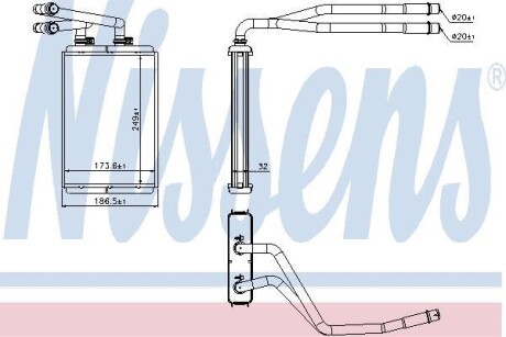 Радиатор обогрева салона NISSENS 73990