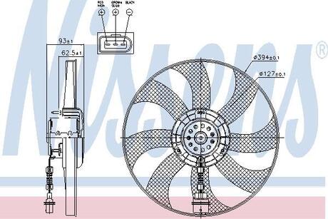 Вентилятор охолодження двигуна NISSENS 85549