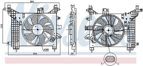 Вентилятор охлаждения двигателя NISSENS 85891