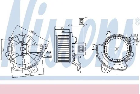 Вентилятор обігрівача NISSENS 87086