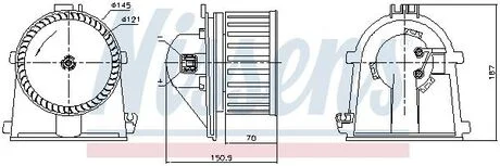 Вентилятор салону NISSENS 87386
