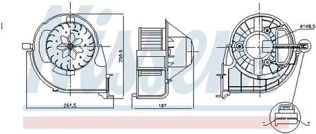 Вентилятор салону NISSENS 87802