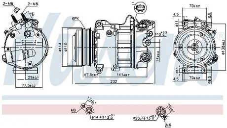 Компресор кондиціонера NISSENS 890585