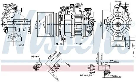 Компресор кондиціонера NISSENS 890717