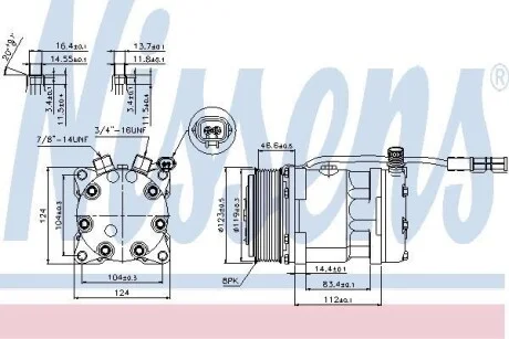 Компресор кондиціонера MAN TG-S (07-) |MAN TG-A (02-) |MAN TG-X (07-) NISSENS 89139