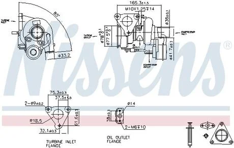 Турбіна Fiat/PSA 2.2HDI P22DTE 06- NISSENS 93262
