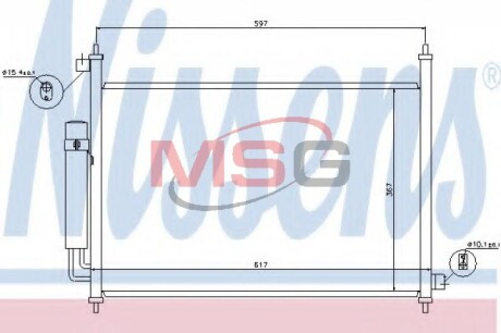 Радиатор кондиционера в сборе NISSENS 940064