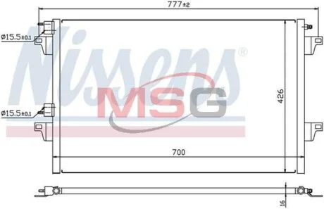 Радіатор кондиціонера у зборі NISSENS 940153