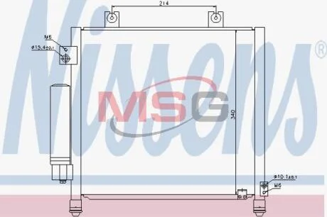 Радіатор кондиціонера (Конденсатор) SUZUKI IGNIS (2000) 13 NISSENS 940302
