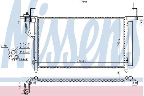 Конденсатор кондиціонера HYUNDAI H1 NISSENS 940632
