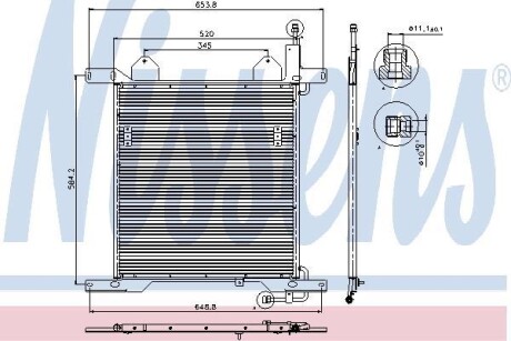 Радиатор кондиционера NS NISSENS 94342