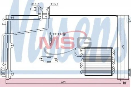 Конденсер кондиціонера NISSENS 94545