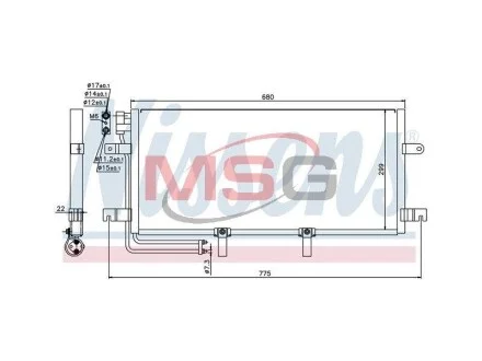 Радиатор кондиционера NISSENS 94834