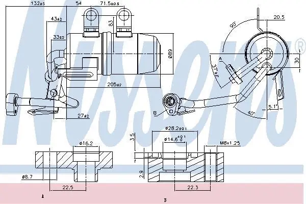 Осушувач кондиціонера NISSENS 95384 (фото 1)
