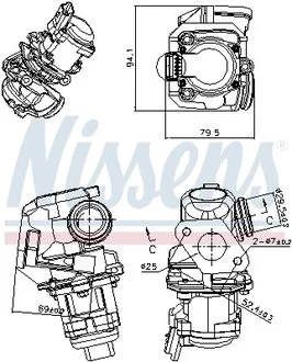 Клапан рециркуляции ВГ (EGR) NISSENS 98150
