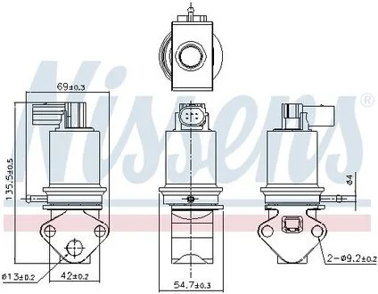 Клапан рециркуляции ВГ (EGR) NISSENS 98179