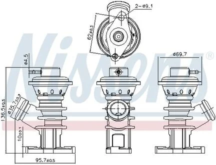 Клапан рециркуляції ВГ (EGR) NISSENS 98191