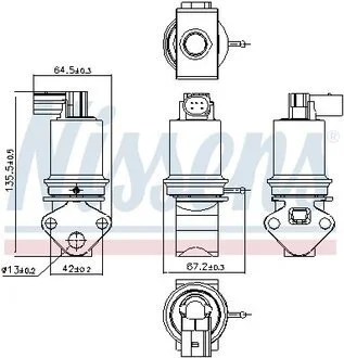 Клапан рециркуляции ВГ (EGR) NISSENS 98202