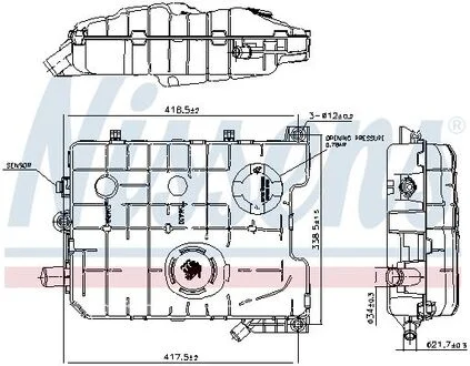 Компенсаційний бачок NS = 996021 NISSENS 996058