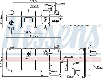 Бачок розширювальний NISSENS 996072