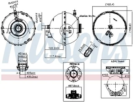 Розширювальний бак охолодження NISSENS 996262
