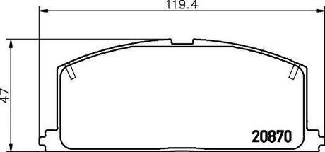 Колодки тормозные дисковые передние Toyota Fortuner, Hilux 2.5, 2.7, 3.0 (05-) NISSHINBO NP1001