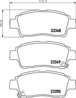 Колодки тормозные дисковые передние Toyota Yaris 1.0, 1.3, 1.4 (01-05), Yaris 1.5 (10-) NISSHINBO NP1007 (фото 1)