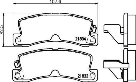 Колодки гальмівні дискові задні Lexus ES 3.0 (96-01) NISSHINBO NP1011 (фото 1)