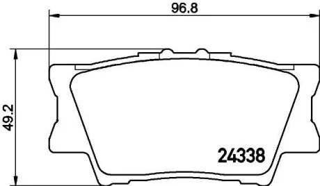 Колодки тормозные DAIHATSU/LEXUS/PONTIAC/TOYOTA Altis/ES/Vibe/Avalon/Camry &quot;R &quot;05&gt;&gt; NISSHINBO NP1016 (фото 1)