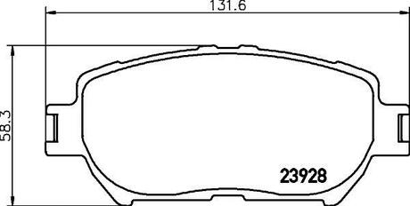 Колодки гальмівні дискові передні Toyota Camry 2.4, 3.0, 3.3 (01-06) NISSHINBO NP1017