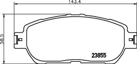 Колодки гальмівні дискові передні Lexus ES 3.0, 3.3 (01-06) NISSHINBO NP1024 (фото 1)