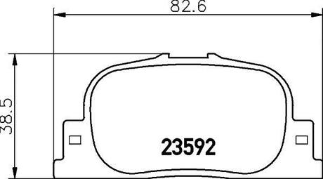 Колодки тормозные дисковые задние Toyota Camry 2.2, 3.0 (96-01) NISSHINBO NP1035