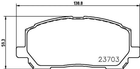 Колодки гальмівні дискові передні Lexus RX 300 3.0 (00-03) NISSHINBO NP1041