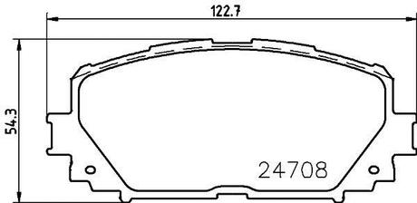 Колодки гальмівні дискові передні Toyota Yaris 1.3, 1.5, 1.8 (05-) NISSHINBO NP1060
