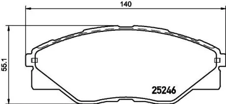 Колодки гальмівні дискові передні Toyota Hilux 2.5 (05-) NISSHINBO NP1061