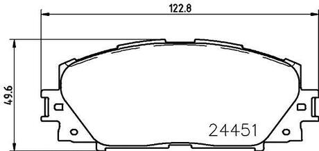 Колодки тормозные дисковые передние Toyota Corolla 1.8 (12-), Yaris 1.0, 1.3, 1.4 (05-) NISSHINBO NP1091 (фото 1)