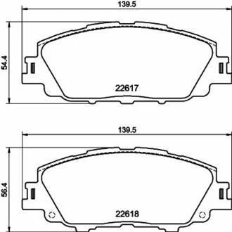Колодки гальмівні дискові передні Toyota Corolla (E21) (19-) NISSHINB NISSHINBO NP1176