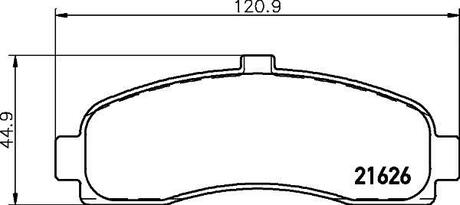 Колодки гальмівні дискові передні Nissan Micra II 1.0, 1.3, 1.5 (92-03) NISSHINBO NP2067 (фото 1)